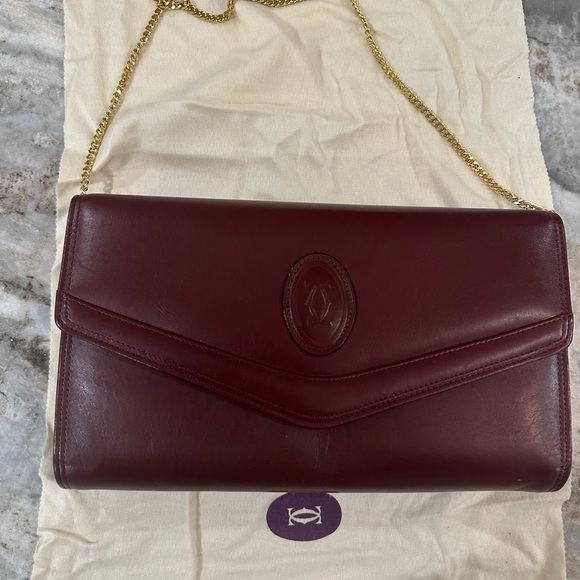 INSANE vintage Cartier bag shoulder bag with chain dust bag authenticity card - Picture 6 of 12